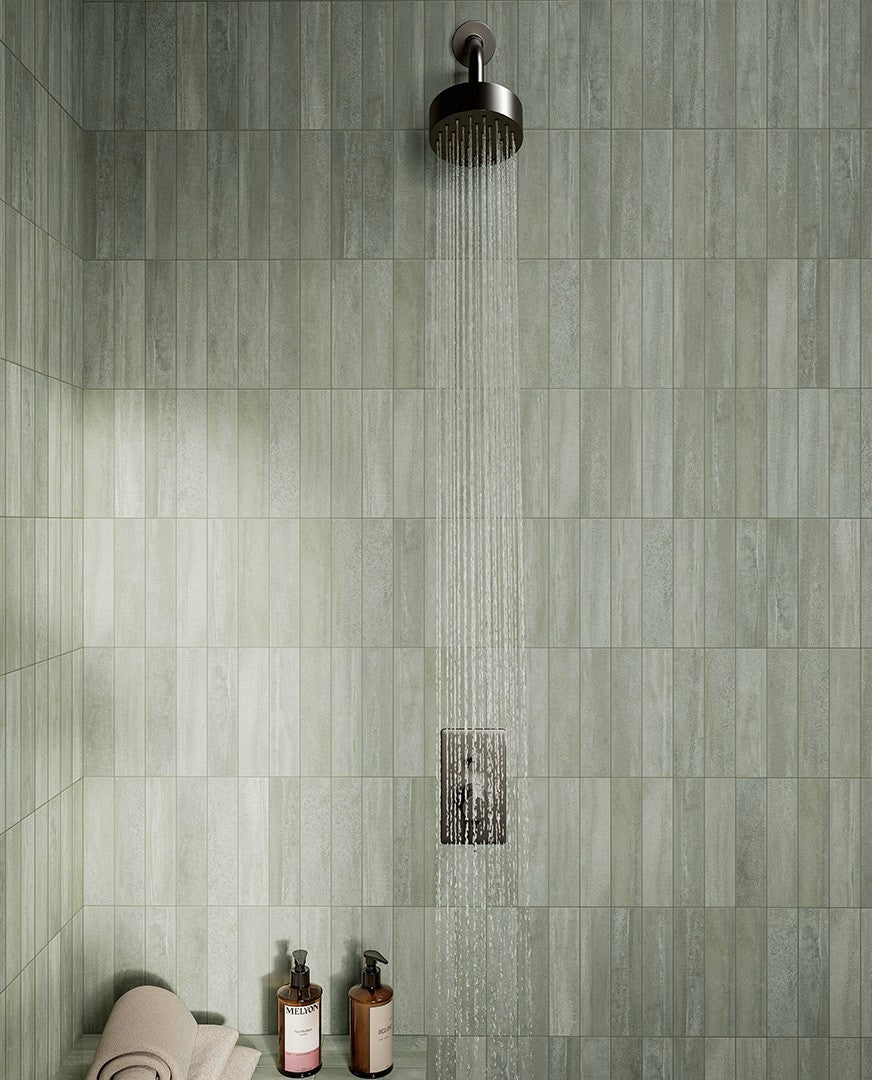 Plyta Vegetal Brick Matt Porcelain Subway Tiles in a room setting