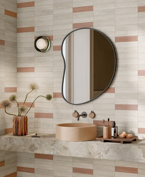 Plyta White Brick Matt Porcelain Subway Tiles in a room setting