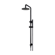 Meir Round Combination Shower Rail, 200mm Rose, Single Function Hand Shower, Matte Black shower set