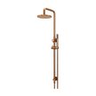 Meir Round Combination Shower Rail, 200mm Rose, Single Function Hand Shower, PVD Lustre Bronze shower set