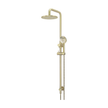 Round Combination Shower Rail 200mm Rose, Three Function Hand Shower in PVD Tiger Bronze