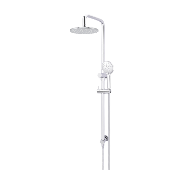 Meir Round Combination Shower Rail, 200mm Rose, Three-Function Hand Shower, Polished Chrome shower set
