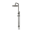 Meir Round Combination Shower Rail, 300mm Rose, Single Function Hand Shower, Shadow Gunmetal shower set