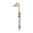 Meir Round Combination Shower Rail, 300mm Rose, Single Function Hand Shower, PVD Lustre Bronze shower set