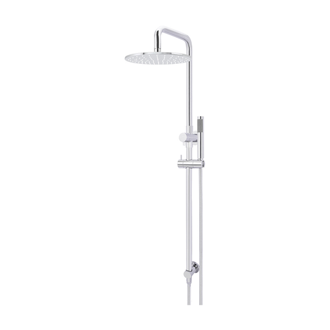 Meir Round Combination Shower Rail, 300mm Rose, Single Function Hand Shower, Polished Chrome shower set