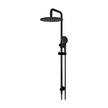 Meir Round Combination Shower Rail, 300mm Rose, Three Function Hand Shower in Matte Black shower set