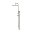 Round Combination Shower Rail 300mm Rose, Three Function Hand Shower in PVD Brushed Nickel