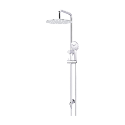 Meir Round Combination Shower Rail 300mm Rose, Three Function Hand Shower, Polished Chrome shower set