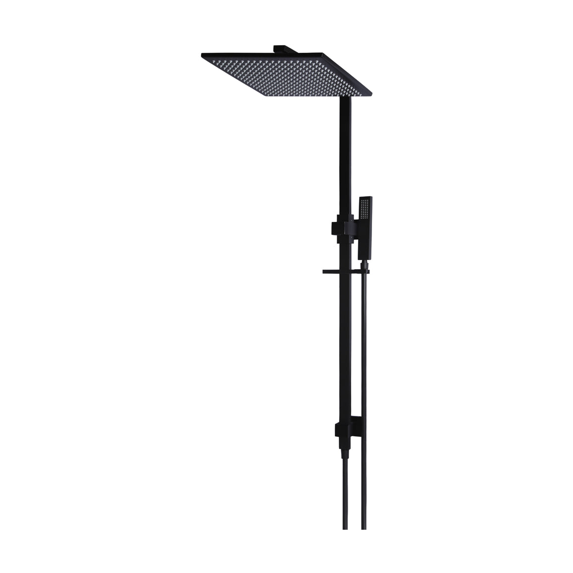 Meir Square Combination Shower Rail in Matte Black shower set