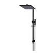 Meir Square Combination Shower Rail in Matte Black shower set