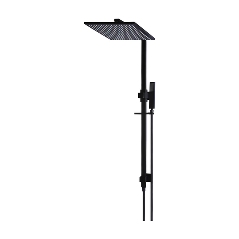 Meir Square Combination Shower Rail in Matte Black shower set