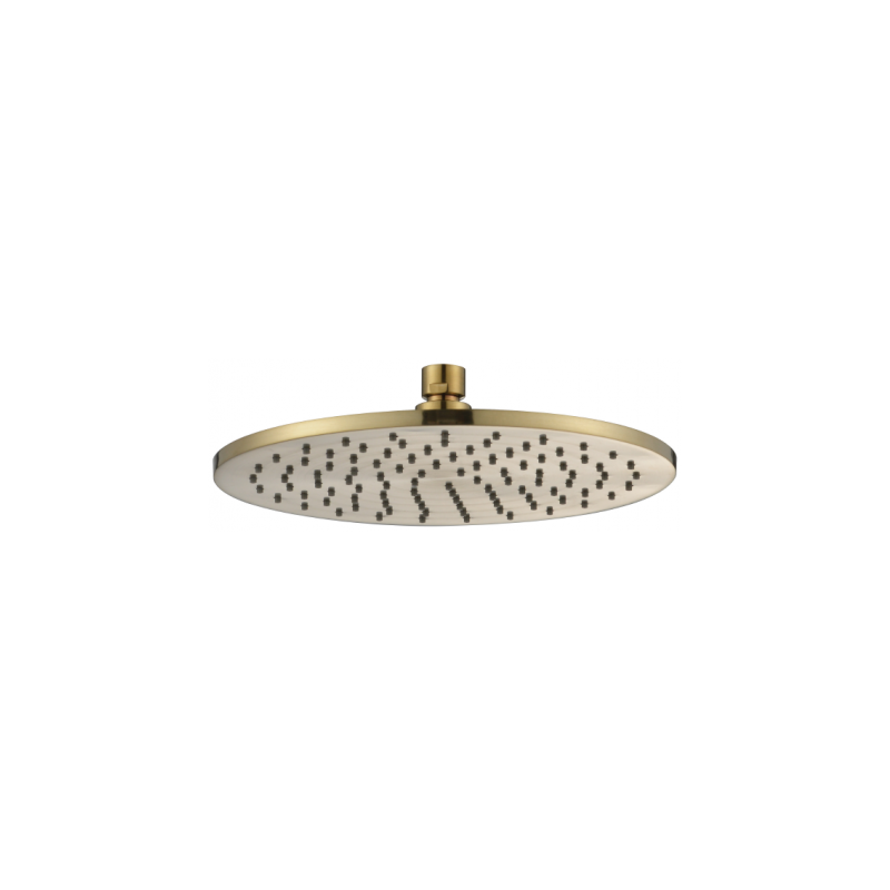 Brass Round Shower Head 250mm Brushed Bronze