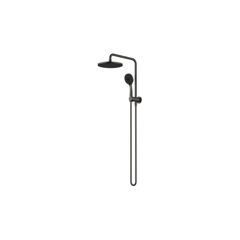 Half Shower Column Set Round Matte Black