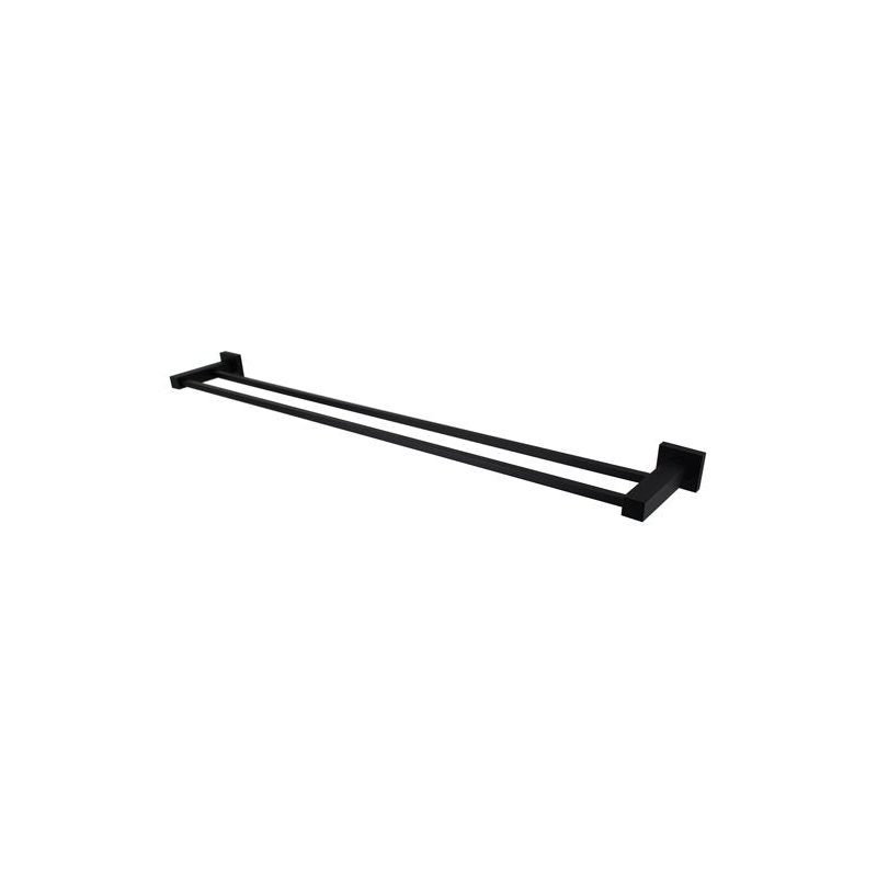 Lux Double Towel Rail 900mm Matte Black