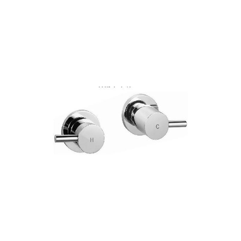 Round Wall Top Assemblies Quarter Turn in Chrome