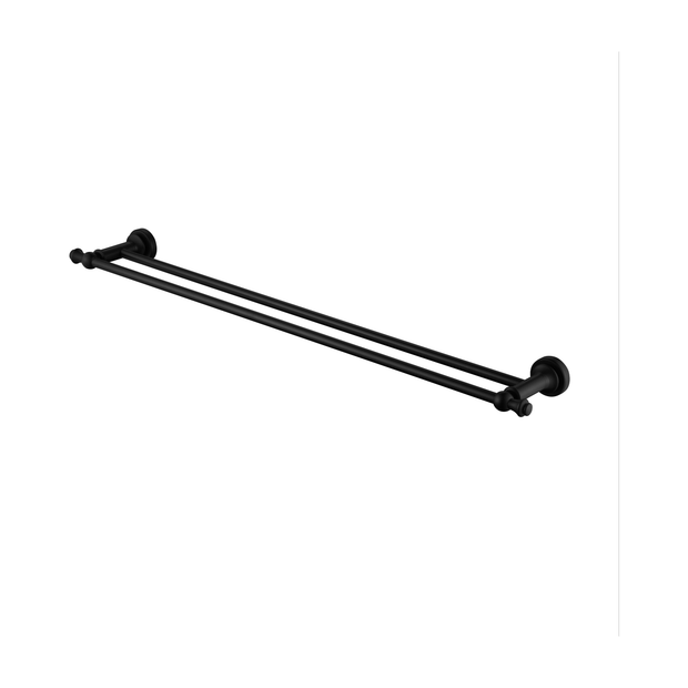Medoc Double Towel Rail 750mm Matte Black