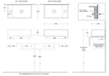 Quado Compact Wall Basin 400 x 230 dimensions line drawing