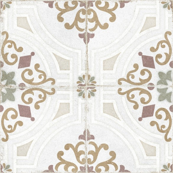 Rajola Cervera Patterned Matt Porcelain Tiles in a room setting