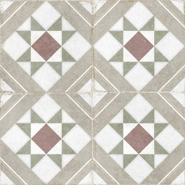 Rajola Manresa Patterned Matt Porcelain Tiles in a room setting