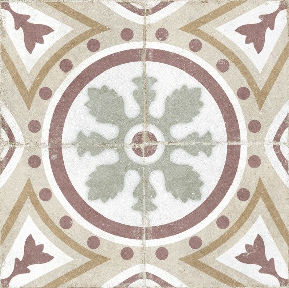 Rajola Osona Patterned Matt Porcelain Tiles in a room setting