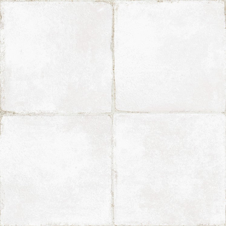 Rajola White Plain Matt Porcelain Tiles in a room setting