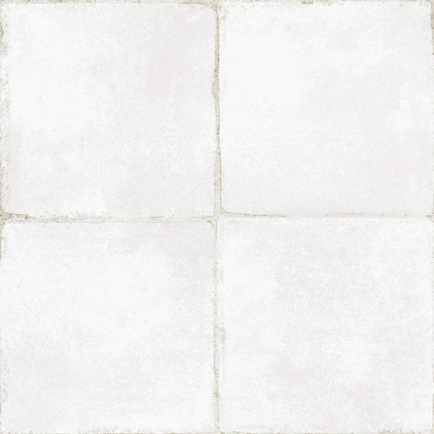 Rajola White Plain Matt Porcelain Tiles in a room setting