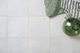 Rajola White Plain Matt Porcelain Tiles in a room setting
