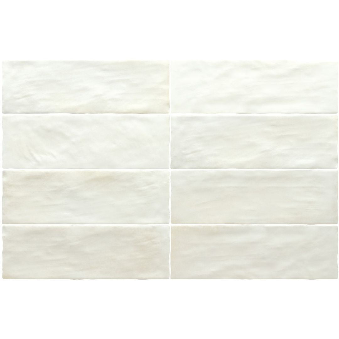 Sabbia Milk Matt Ceramic Subway Tiles 65x200mm tile