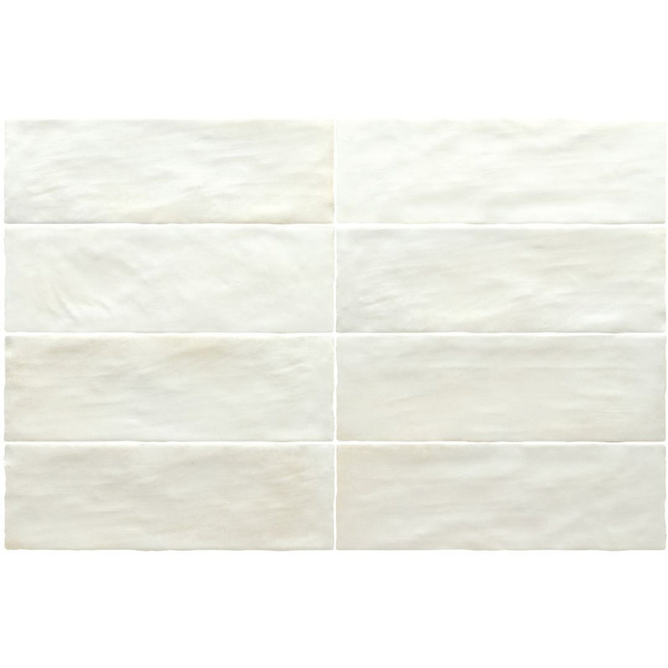 Sabbia Milk Matt Ceramic Subway Tiles 65x200mm tile