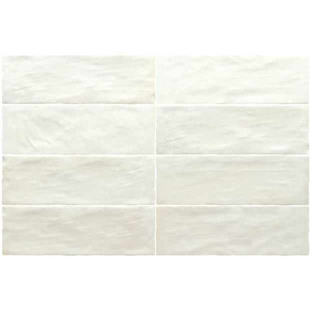 Sabbia Milk Matt Ceramic Subway Tiles 65x200mm tile