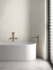 Sabbia Milk Matt Ceramic Subway Tiles 65x200mm in a room setting