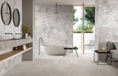 Sassi Stone Ash Matt Terrazzo Look Porcelain Tiles in a room setting