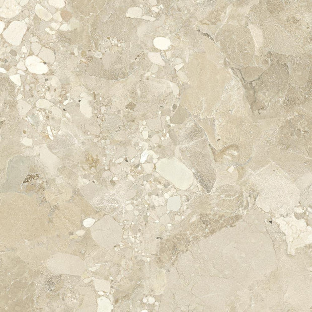 Sassi Stone Beige Matt Terrazzo Look Porcelain Tiles tile