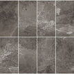 Schwarz Black Polished Marble Look Porcelain Tiles 300x600mm in a room setting