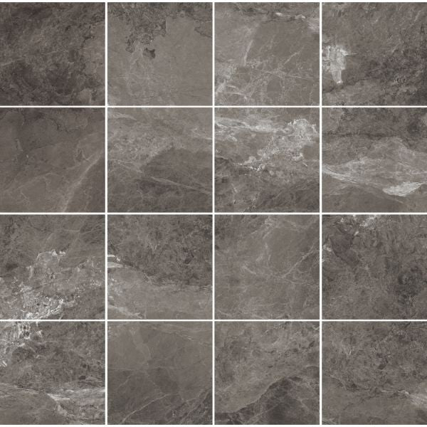 Schwarz Black Polished Marble Look Porcelain Tiles 600x600mm in a room setting