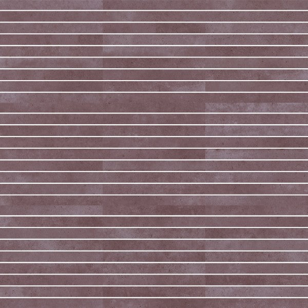 Shallow Aubergine Kit Kat Gloss Porcelain Tiles in a room setting