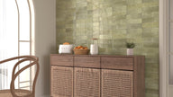 Shallow Musk Gloss Porcelain Subway Tiles in a room setting