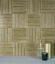 Shallow Musk Kit Kat Gloss Porcelain Tiles in a room setting