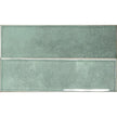 Shallow Turquoise Gloss Porcelain Subway Tiles in a room setting