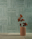 Shallow Turquoise Kit Kat Gloss Porcelain Tiles in a room setting