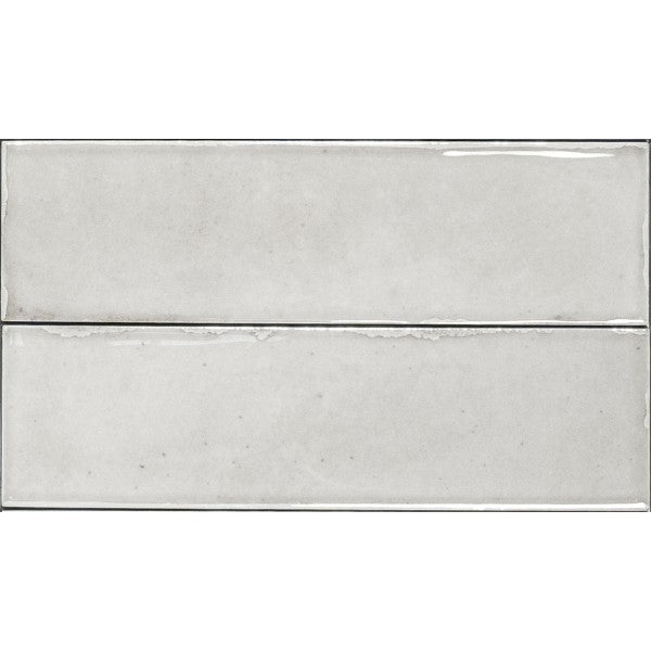 Shallow White Gloss Porcelain Subway Tiles in a room setting