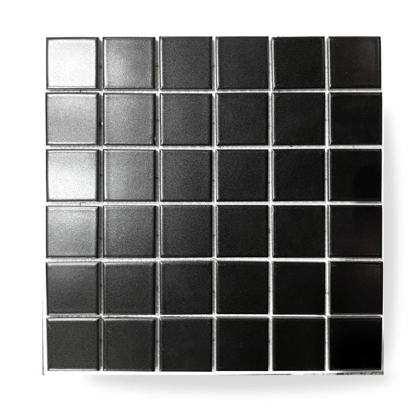 Square Black Matt Porcelain Mosaic tile