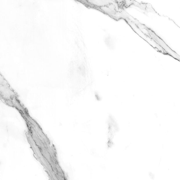 Statuario Bianco Matt Marble Look Porcelain Tiles 600x600mm tile