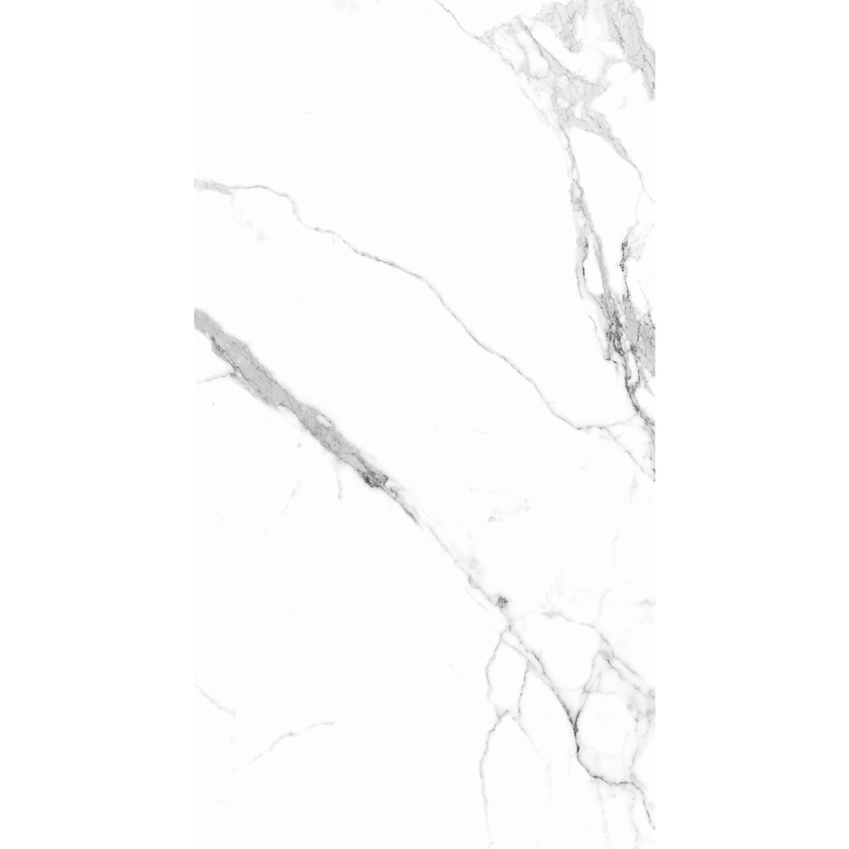 Statuario Bianco Polished Marble Look Porcelain Tiles 300x600mm tile