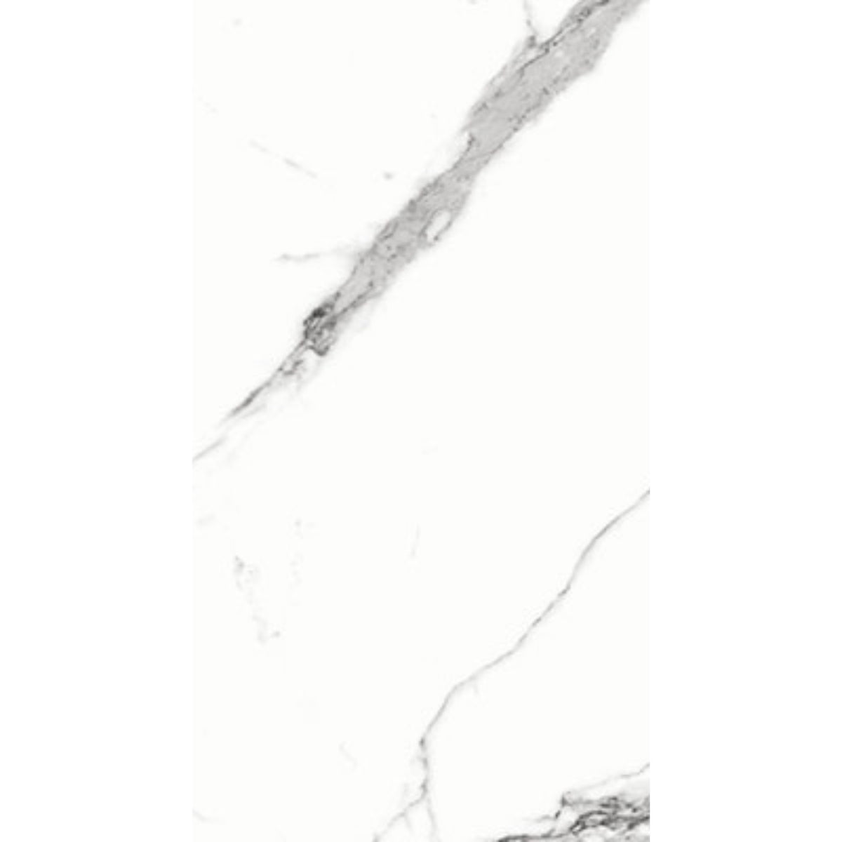 Statuario Bianco Polished Marble Look Porcelain Tiles 600x1200mm tile