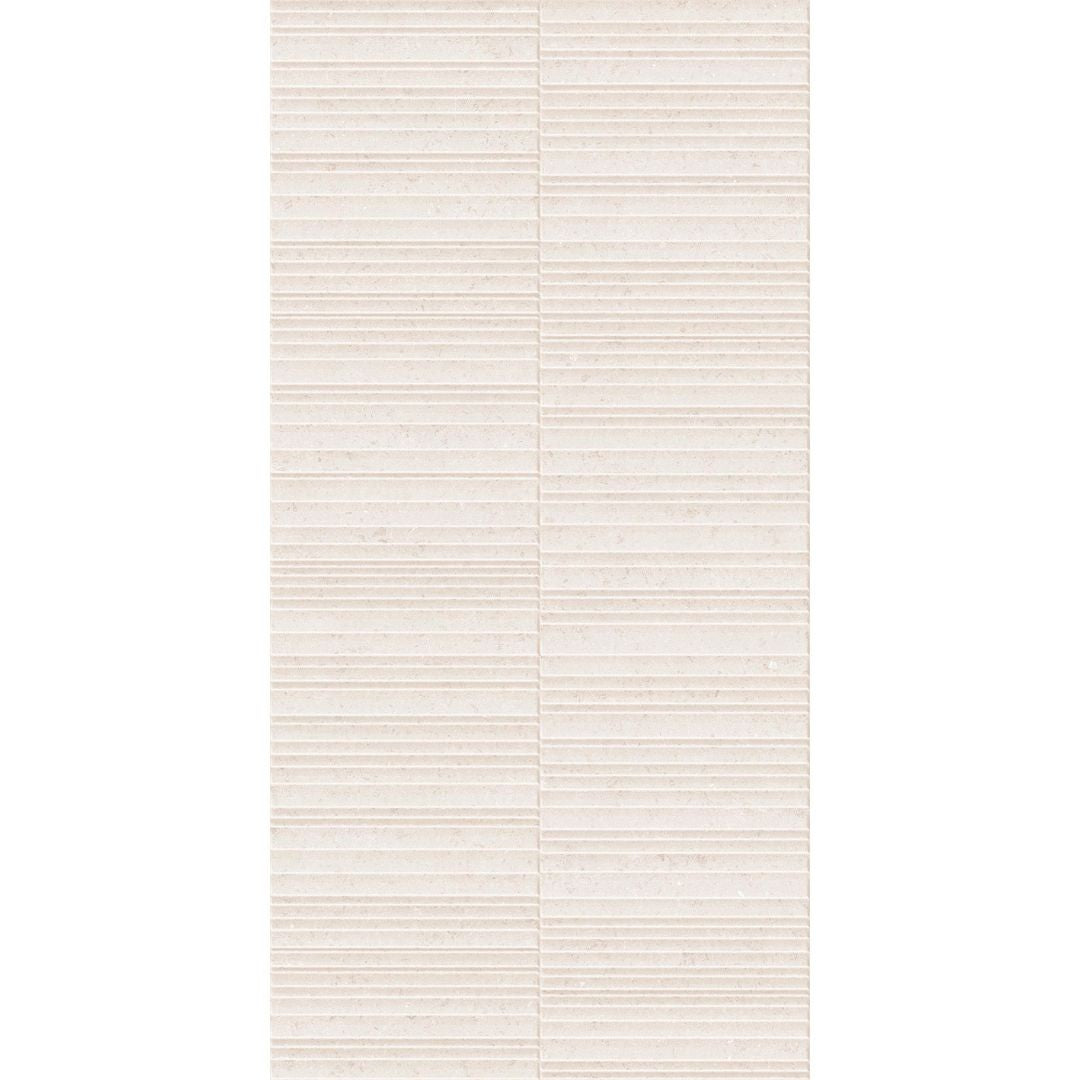 Stellar Ridge Cream Decor Matt Ceramic Tiles tile