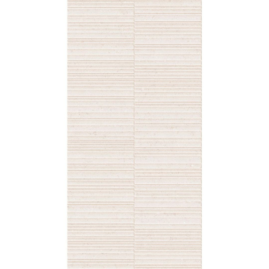 Stellar Ridge Cream Decor Matt Ceramic Tiles tile