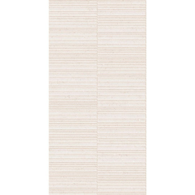 Stellar Ridge Cream Decor Matt Ceramic Tiles tile