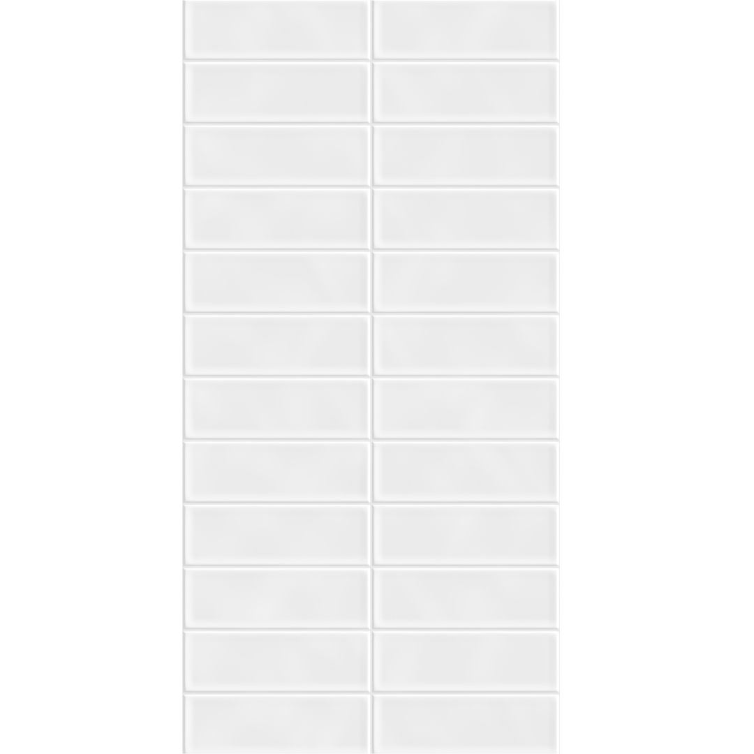 Stellar White Subway Decor Matt Ceramic Tiles tile