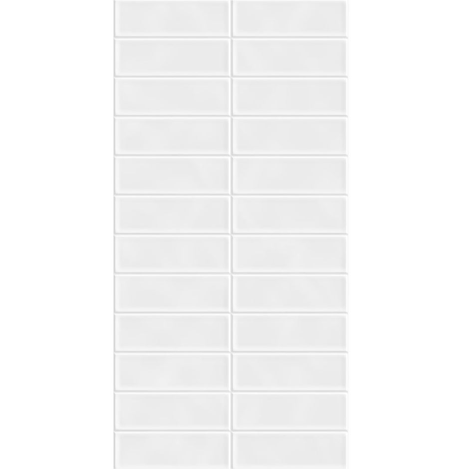 Stellar White Subway Decor Matt Ceramic Tiles tile